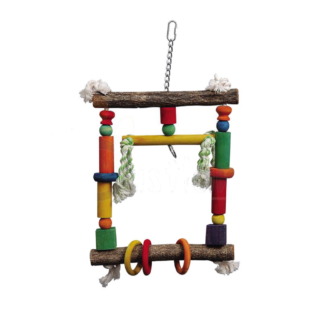 Vogelschaukel Papageienspielzeug 26,5 x 47 cm