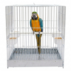Papageien Transportkäfig 40x40x50cm - Sicherer Vogelkäfig verchromt