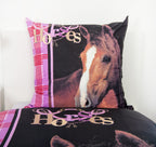 Herding Bettwäsche Pferd 135 x 200cm 80 x 80 cm 100% Baumwolle