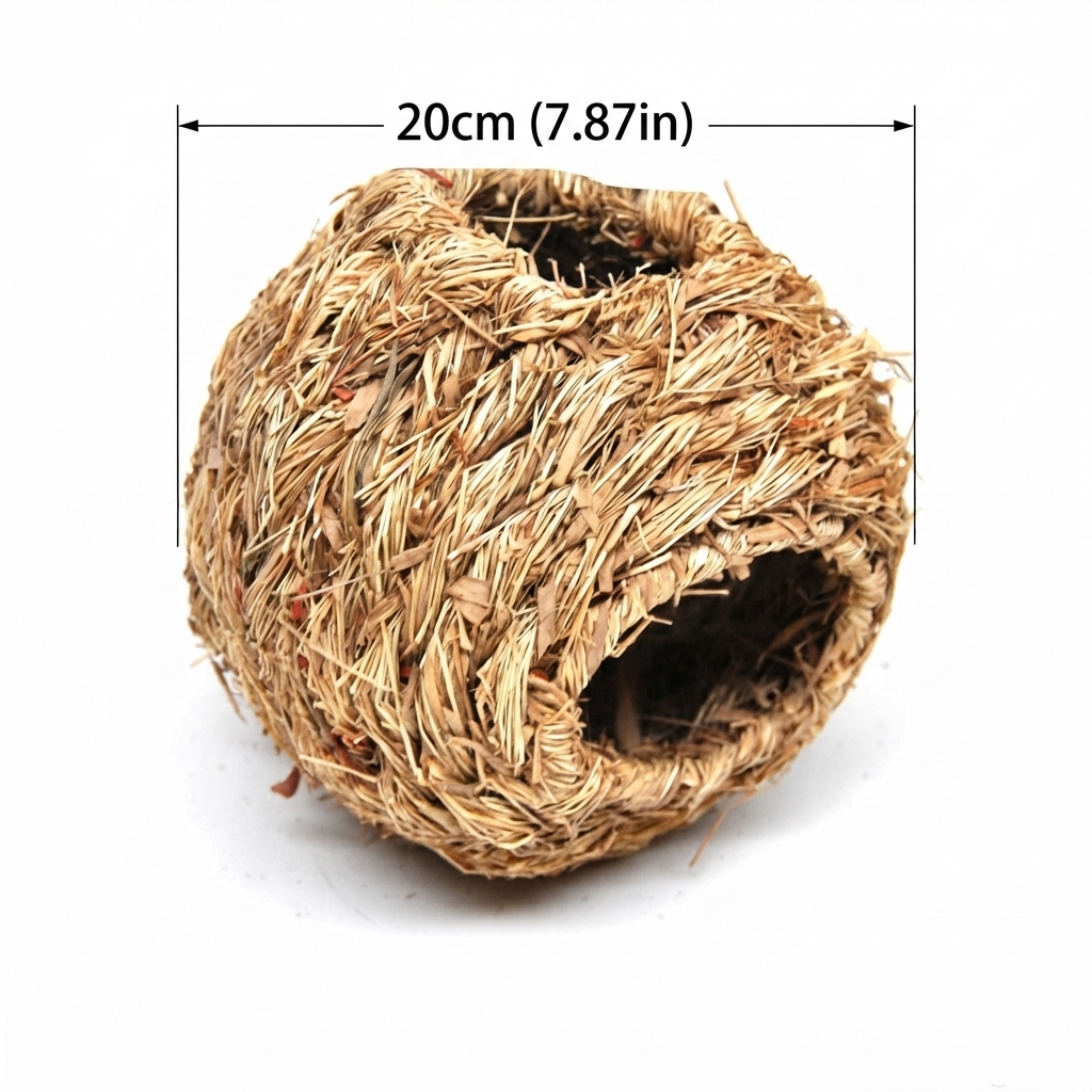 Grasnest XXL Heukugel Hasenhaus 20 cm für Meerschweinchen & Nager mit Abmessungen
