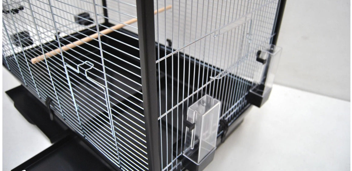 Cage à oiseaux perruche canaris avec volière ouverte vers le haut