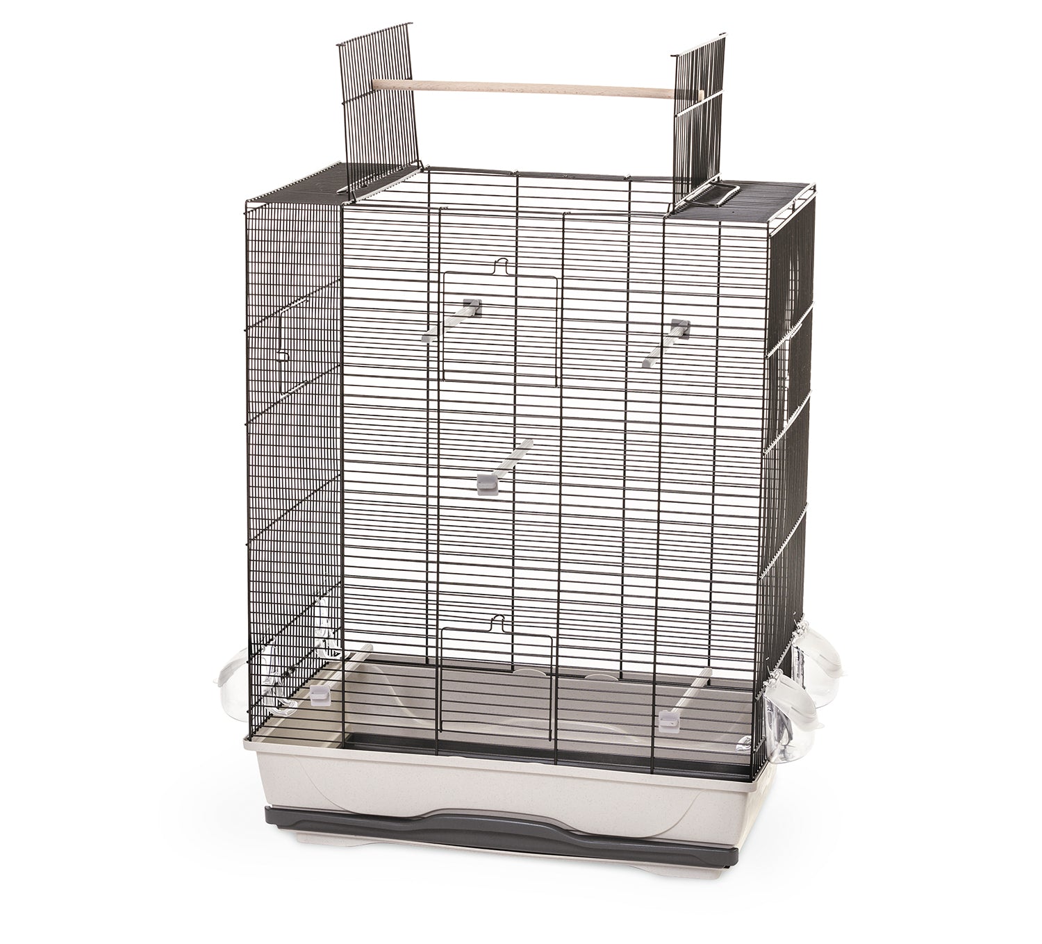 Birdcage for budgies and canaries with outdoor perch 