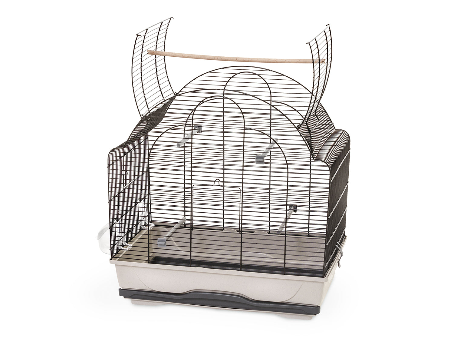 Birdcage for budgies and canaries with outdoor perch 