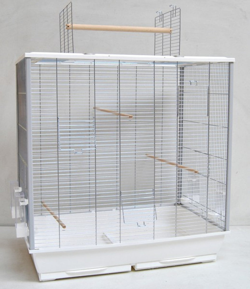 Large birdcage for budgies, canaries, and parakeets with outdoor perch 