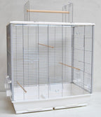Large birdcage for budgies, canaries, and parakeets with outdoor perch 