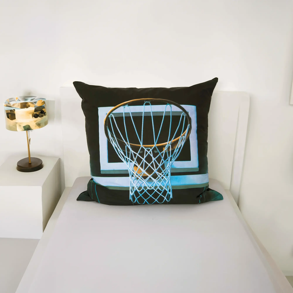 Ambiente Aufnahme vom Kopfkissen von der Herding Bettwäsche Basketball 135 x 200 cm 100% Baumwolle 2-teilig