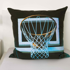 Nahaufnahme von der Rückseite vom Kopfkissen von der Herding Bettwäsche Basketball 135 x 200 cm 100% Baumwolle 2-teilig