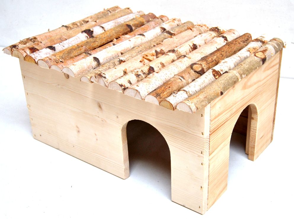 Mega XL Nagerhaus für Meerschweinchen und Kaninchen 50x25x33cm