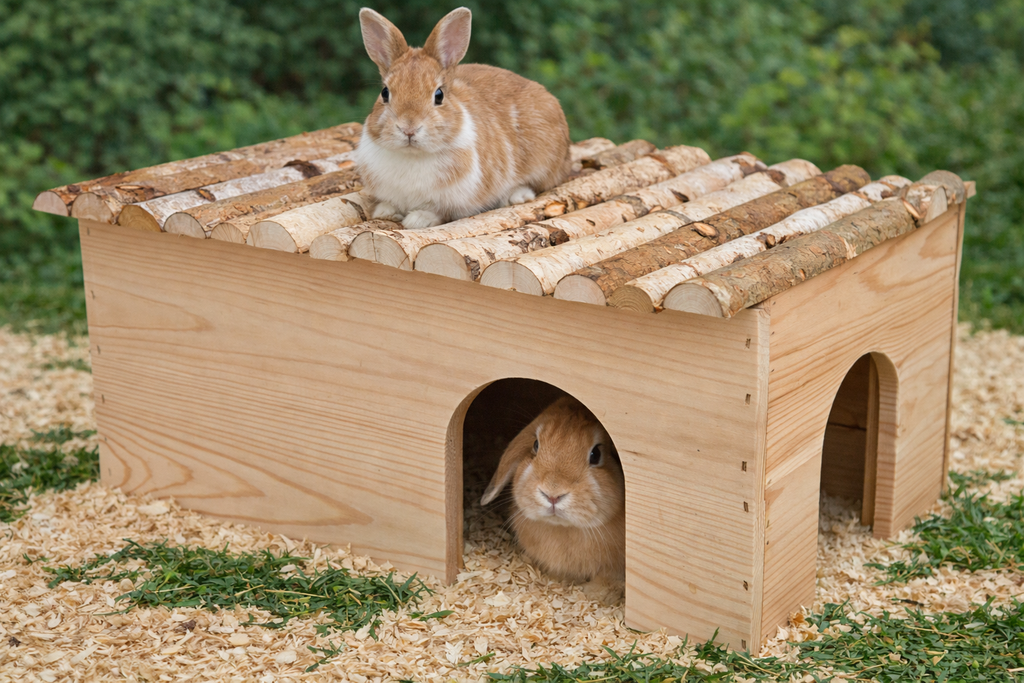 Mega XL Nagerhaus für Meerschweinchen und Kaninchen 50x25x33cm