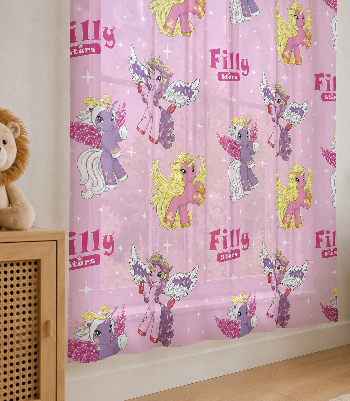 Nahaufnahme von dem Schlaufenschal Vorhang Fertiggardine Filly 140 x 160 cm