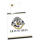 Bettwäsche Harry Potter  Hogwarts 80x80cm  135x200cm Renforce weiß