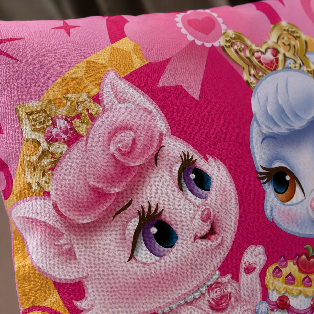 Nahaufnahme vom Disney Princess Palace Pets Kissen Kuschelkissen Dekokissen 40 x 40 cm