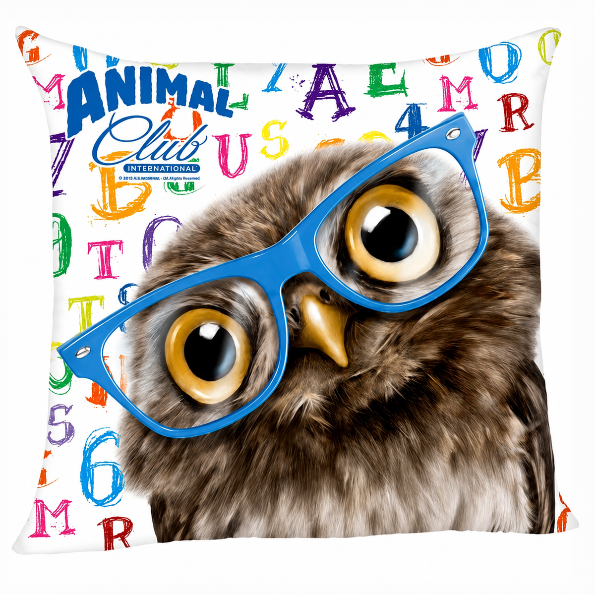 Freigestellte Produktansicht vom Kissen Eule Kuschelkissen Dekokissen 40x40 cm Polyester