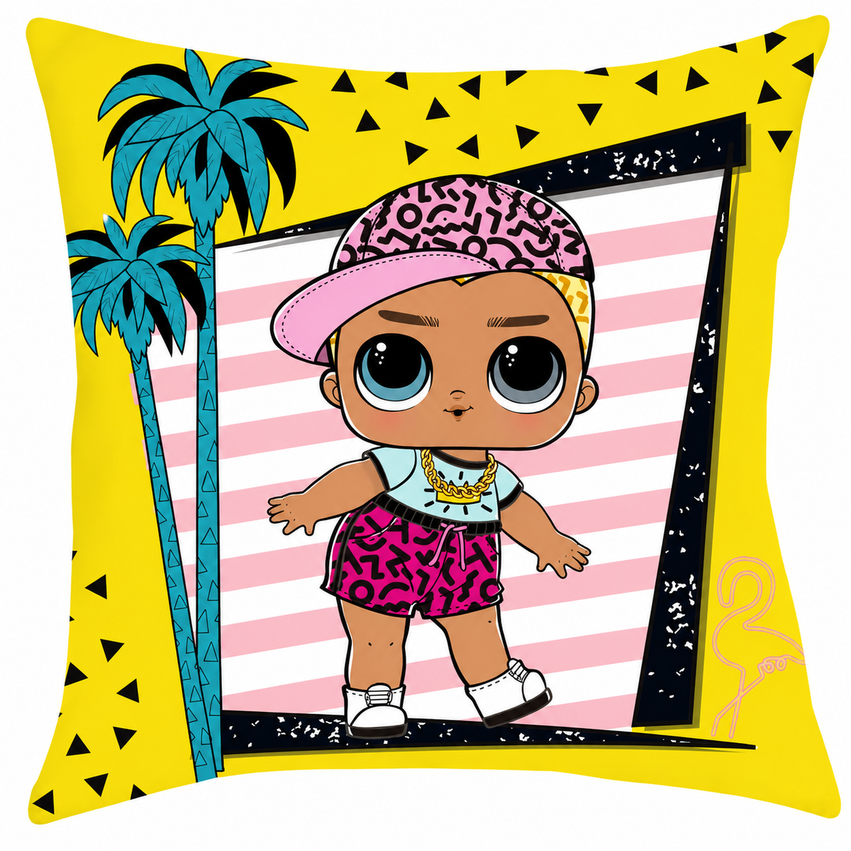 Freigestellte Produktansicht vom L.O.L. Surprise Kissen Kuschelkissen Dekokissen LOL 40 x 40 cm