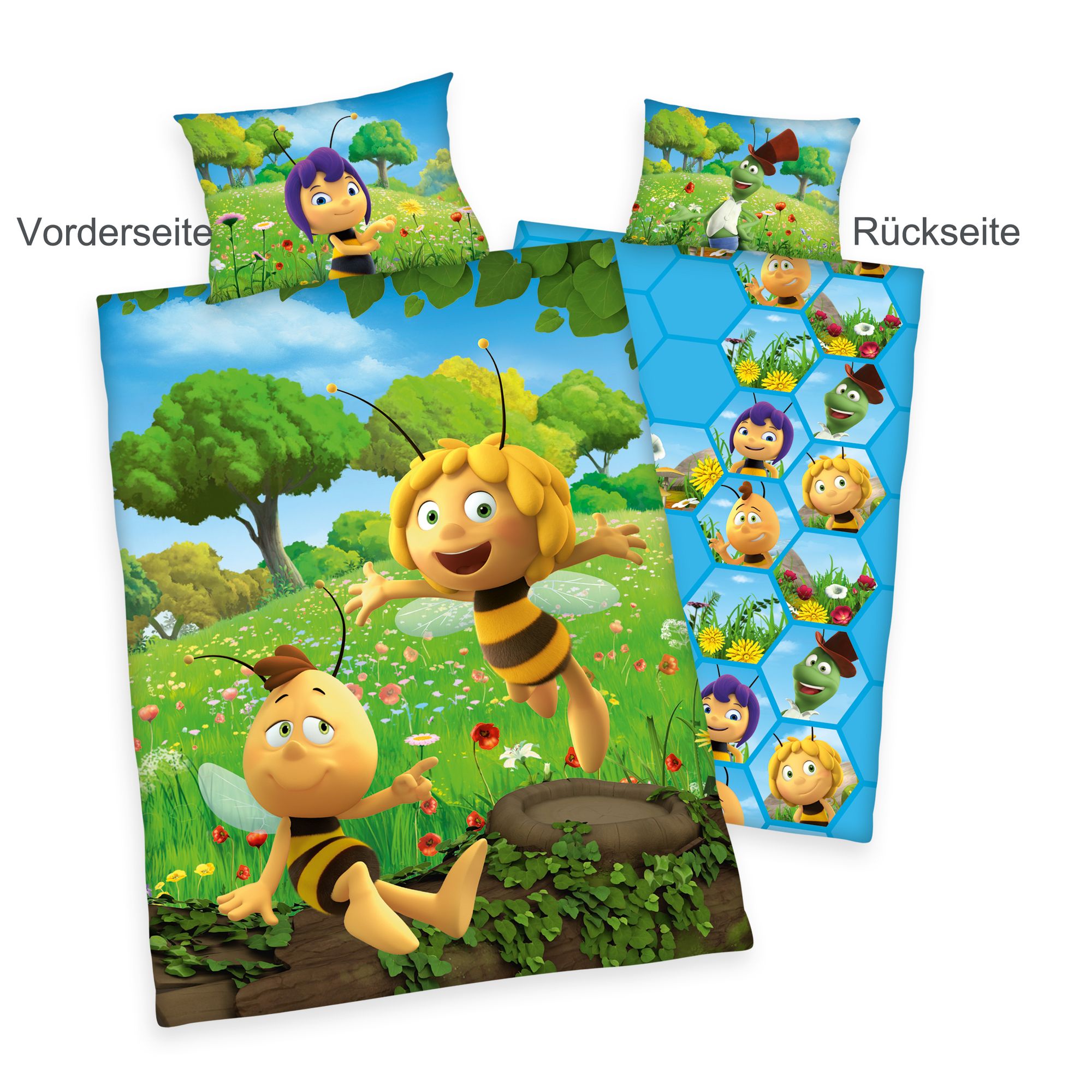 Herding Biene Maja Baby Bettwäsche, 40 x 60 cm + 100 x 135 cm