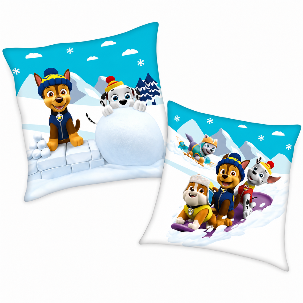 Freigestellte Produktansicht vom Paw Patrol Kissen Kuschelkissen Dekokissen 40 x 40 cm