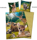 Herding Bettwäsche Animal Club Waldtiere 135 x 200cm Baumwolle Wendemotiv