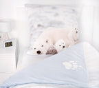 Bettwäsche Set mit Eisbär 135 x 200 cm 80 x 80 cm 100% Baumwolle