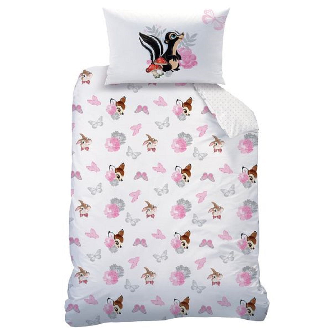 Baby Wende Bettwäsche Disney Bambi 100 x 135 cm 100% Baumwolle
