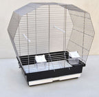 Vogelkäfig Vogelheim für Sittiche chrom schwarz 57 cm