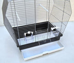 Vogelkäfig Vogelheim für Sittiche chrom schwarz 57 cm