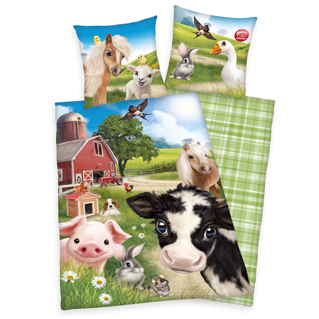 Herding Bettwäsche Farm World Bauernhof Tiere 135 x 200 cm  100% Baumwolle