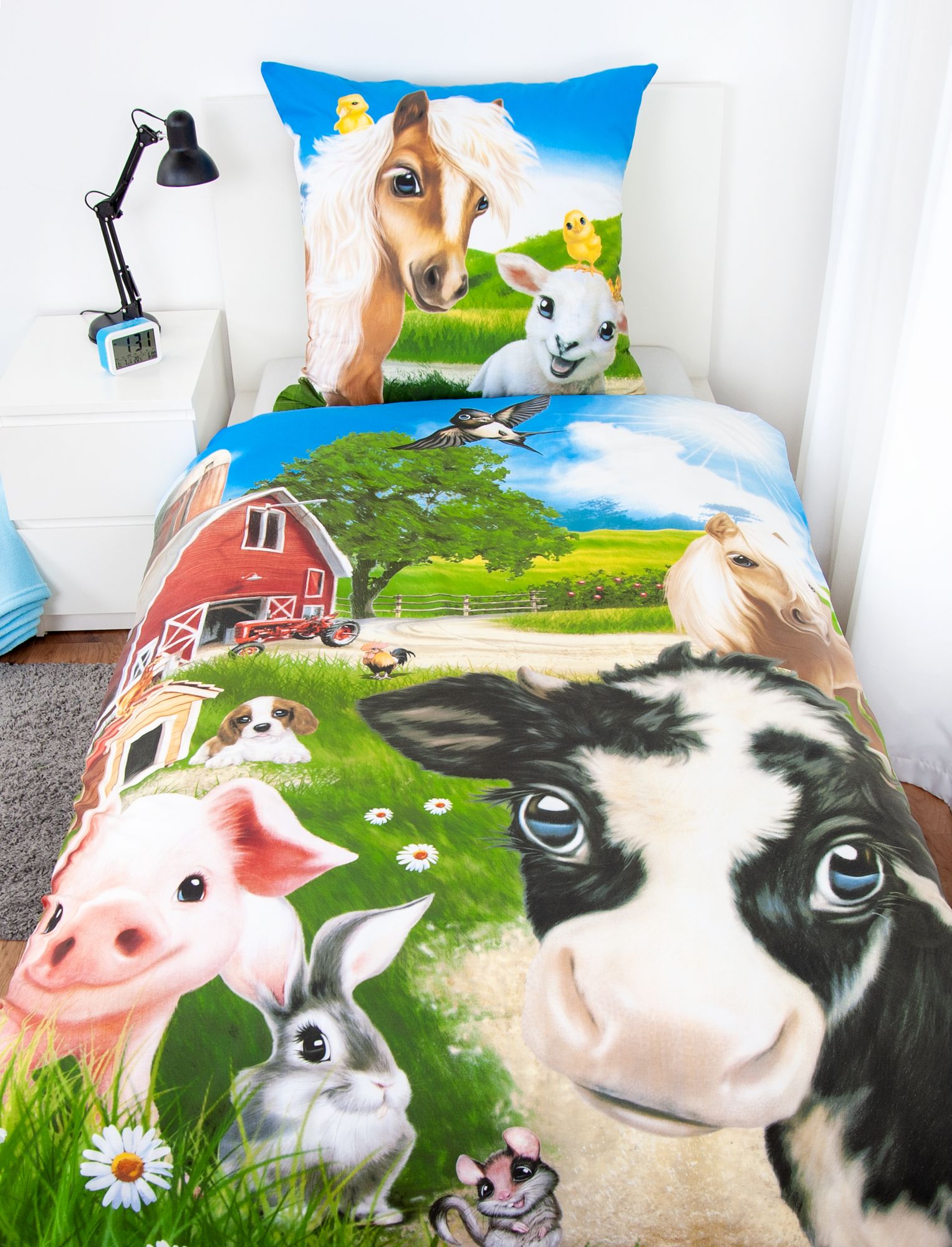 Herding Bettwäsche Farm World Bauernhof Tiere 135 x 200 cm  100% Baumwolle