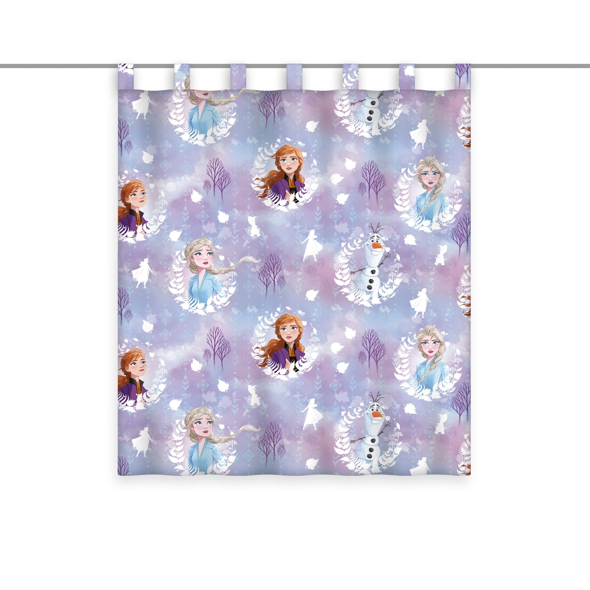 Gardine Vorhang Fertiggardine Frozen Anna Elsa Olaf 140 x 160 cm