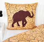 Bettwäsche Elefant mit Baby 135x200 cm (80x80 cm)