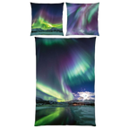 Herding Bettwäsche Polarlichter Digitaldruck 135 x 200cm 100%Baumwolle