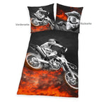 Herding Bettwäsche Motocross 2-tlg 135 x 200 cm / 80 x 80 cm