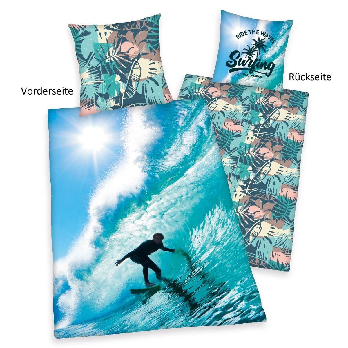 Herding  Bettwäsche Surfer 135 x 200 cm Baumwolle