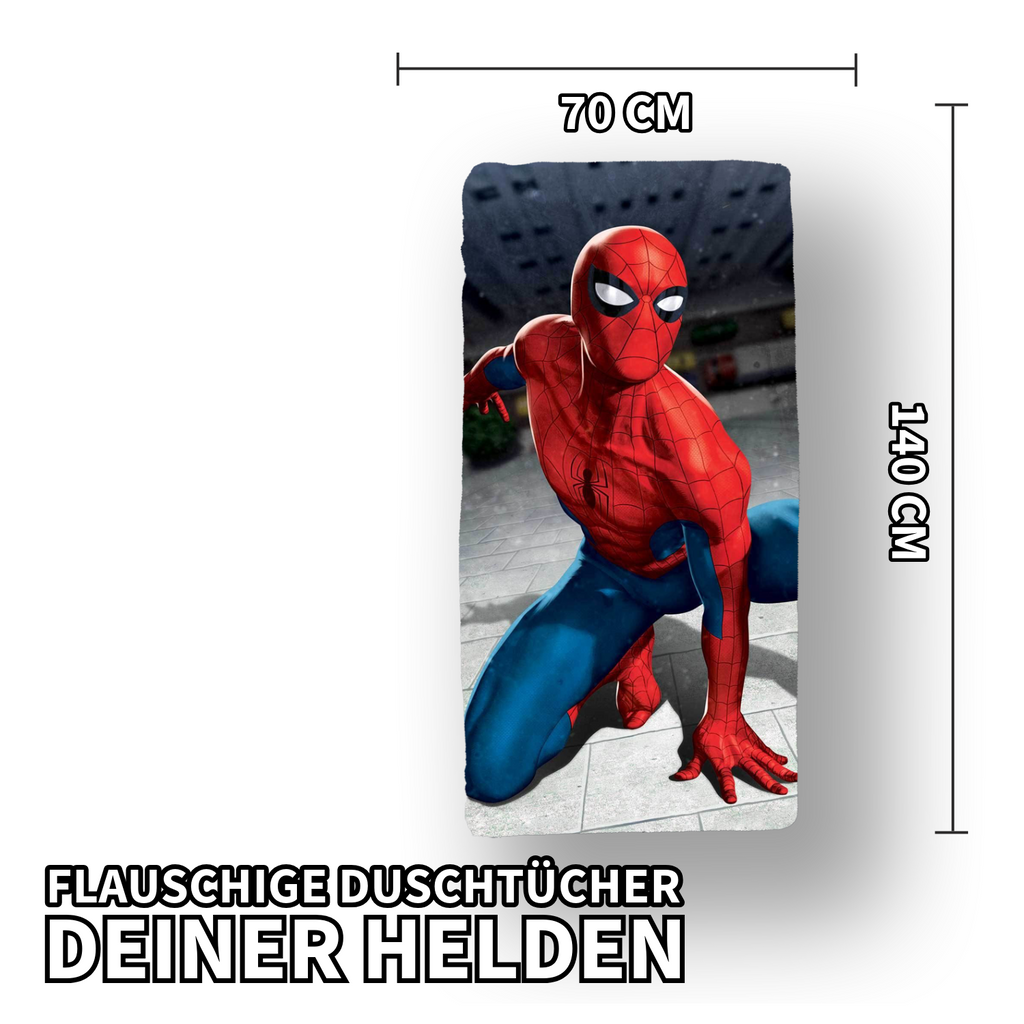 Spiderman Duschtuch Badetuch Strandtuch Velourstuch 70 x 140cm