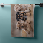 Duschtuch Badetuch Handtuch Strandtuch Hundewelpen 70 x 140cm