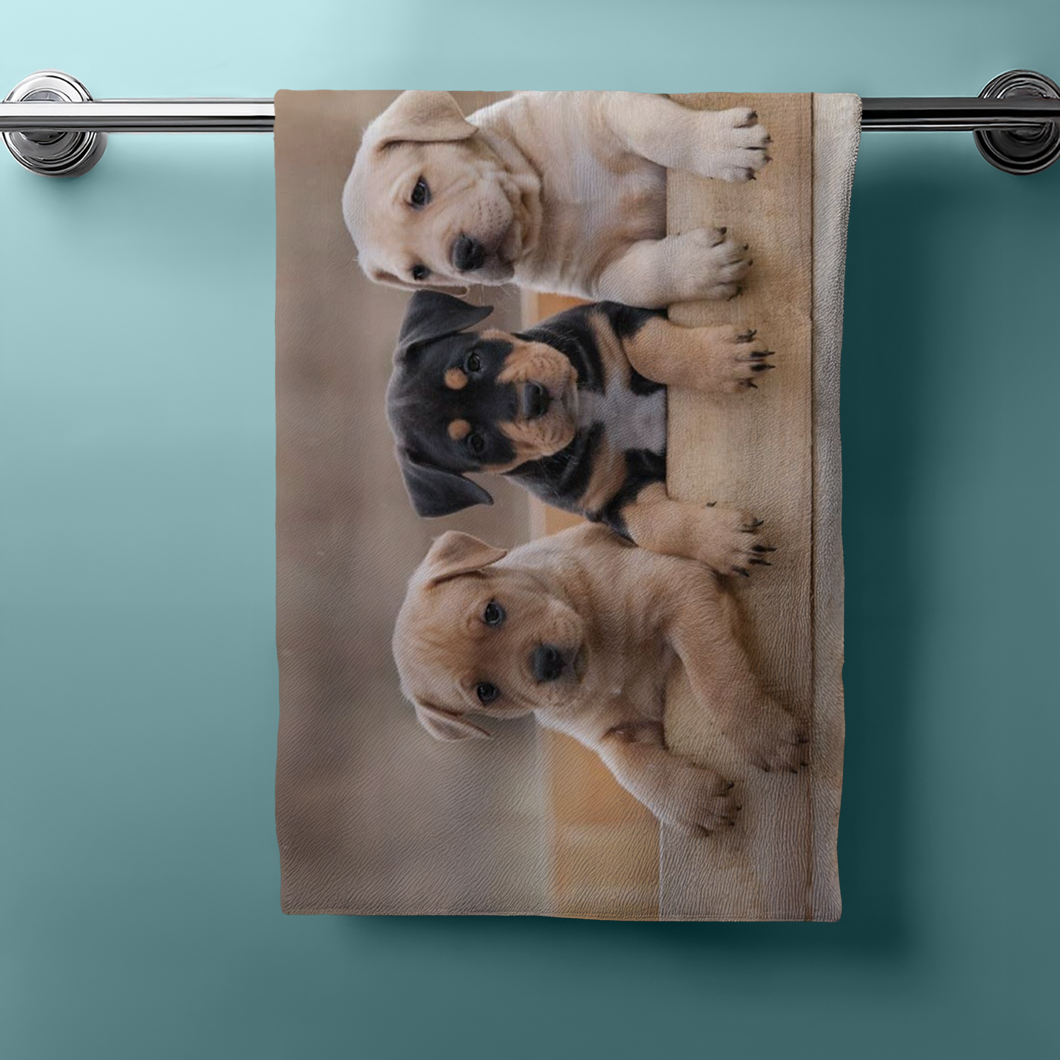 Duschtuch Badetuch Handtuch Strandtuch Hundewelpen 70 x 140cm