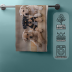Duschtuch Badetuch Handtuch Strandtuch Hundewelpen 70 x 140cm
