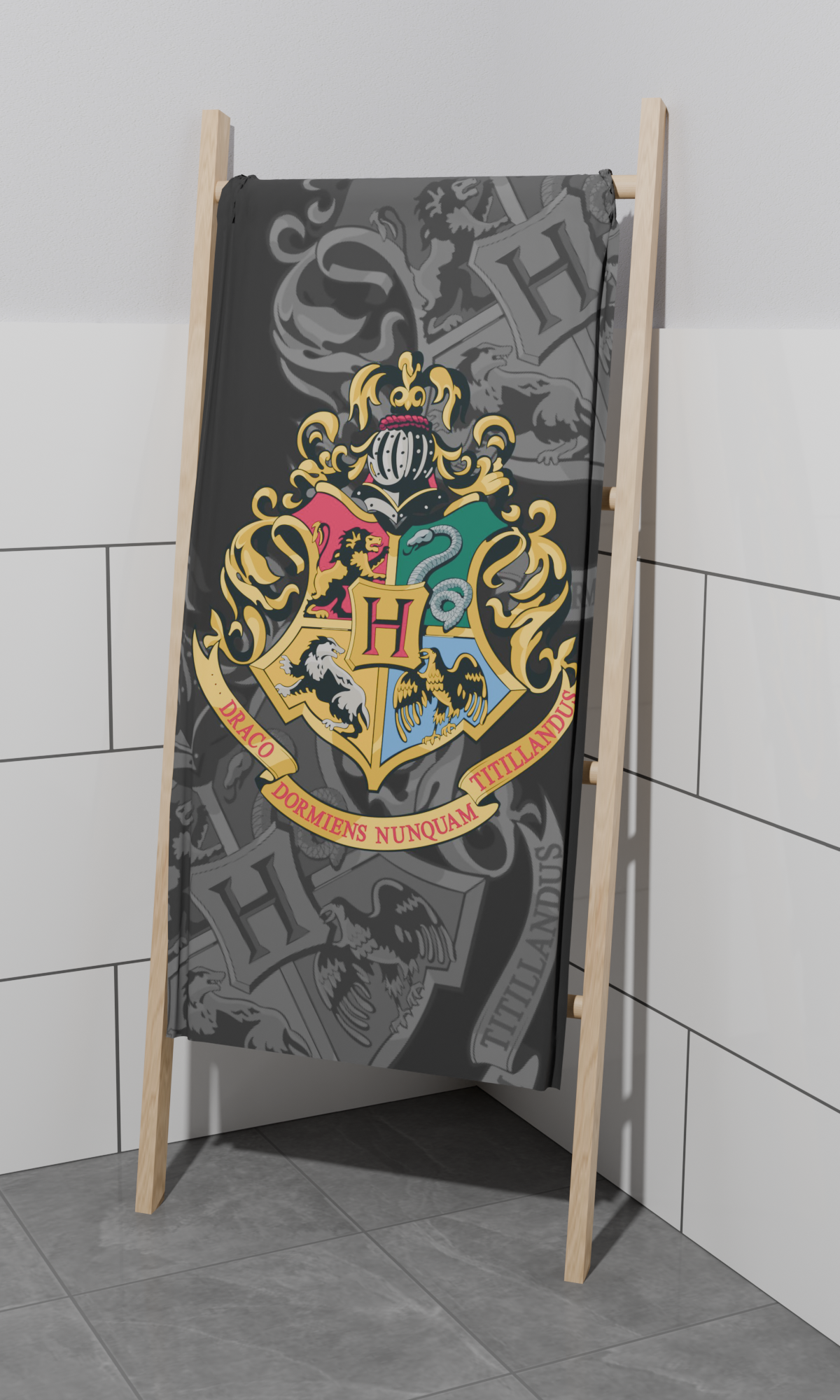 Harry Potter Hogwarts Wappen Duschtuch Strandtuch Badetuch  70 x 140 cm