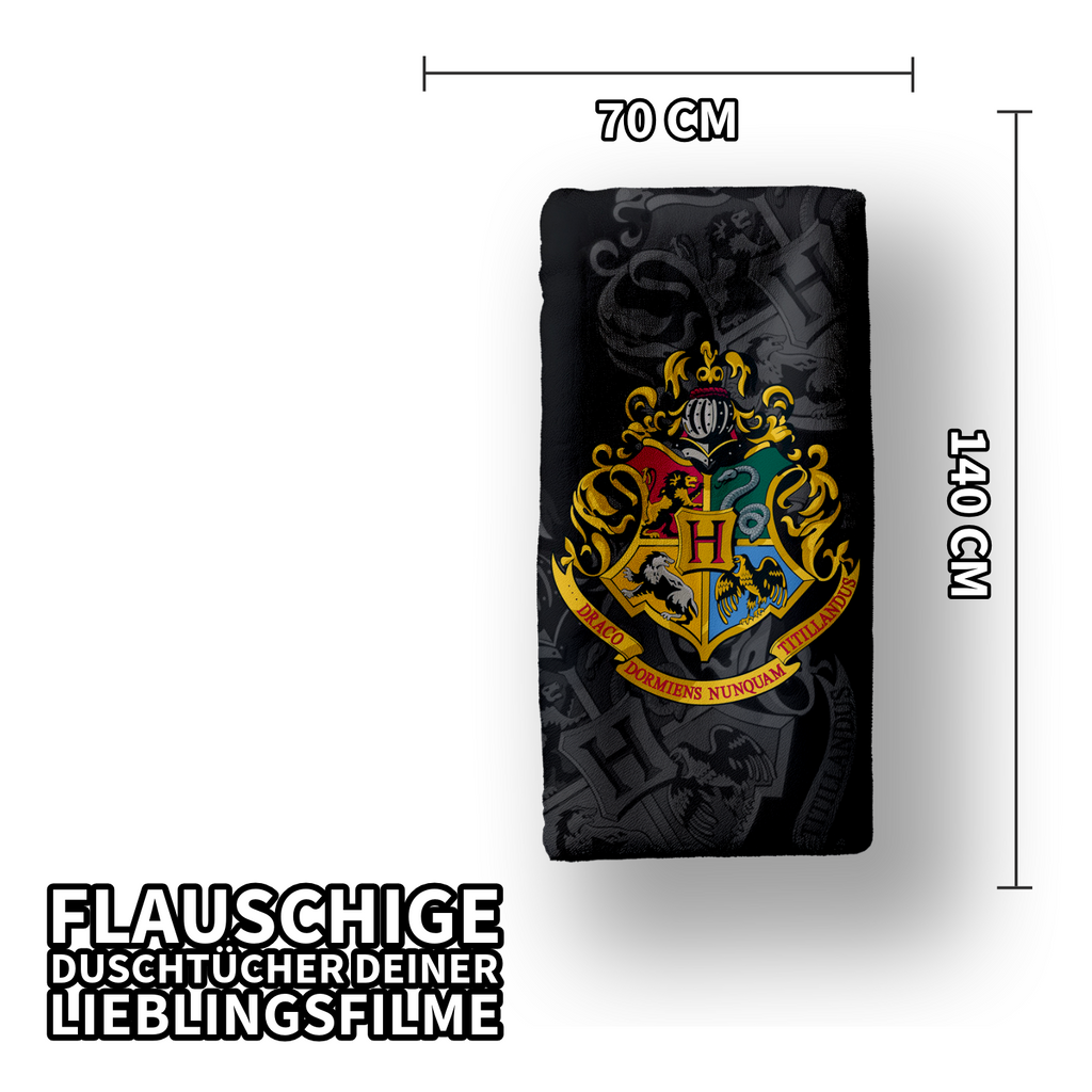 Harry Potter Hogwarts Wappen Duschtuch Strandtuch Badetuch  70 x 140 cm