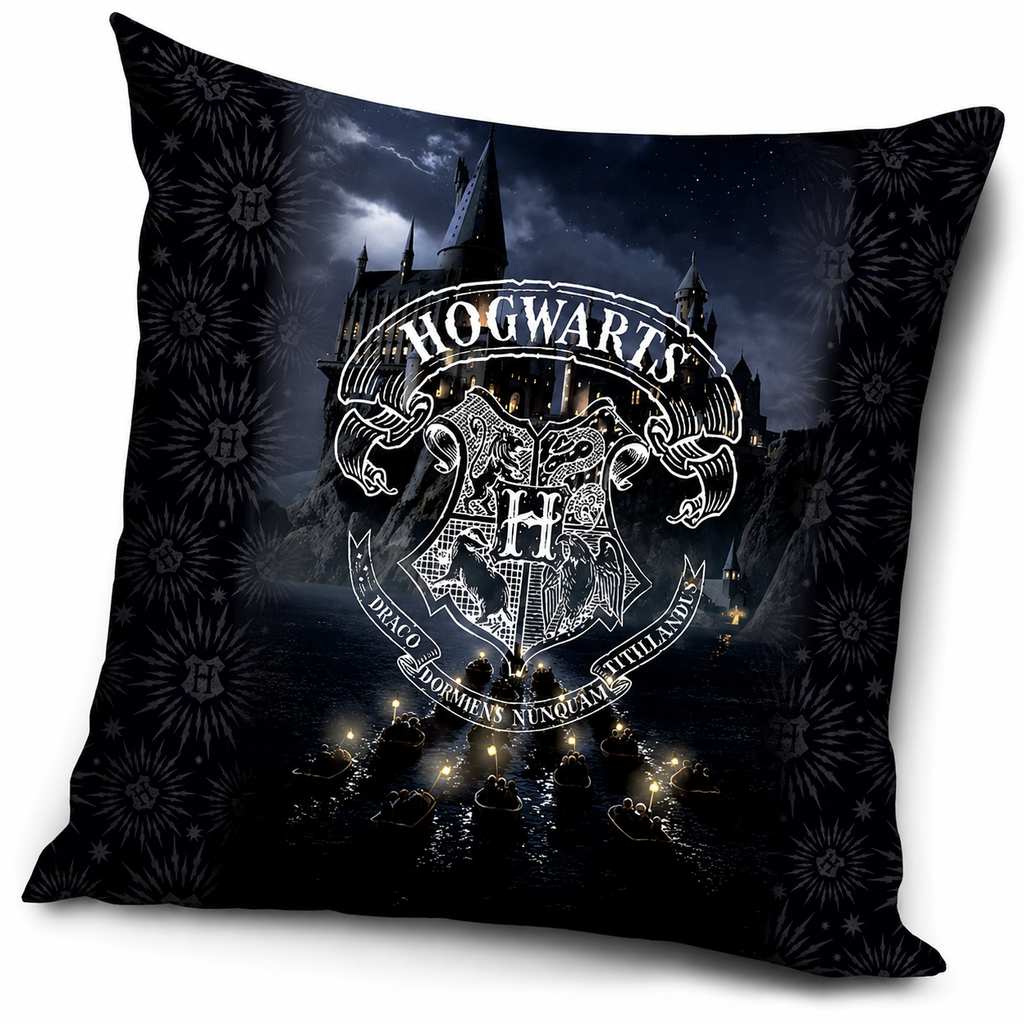 Freigestellte Produktansicht vom Harry Potter Kissen Kuschelkissen Dekokissen 40 x 40 cm