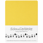 Verpackung von 2er Set Baby Jersey Spannbetttuch 60x120 cm - 70x140 cm Gelb Baumwolle