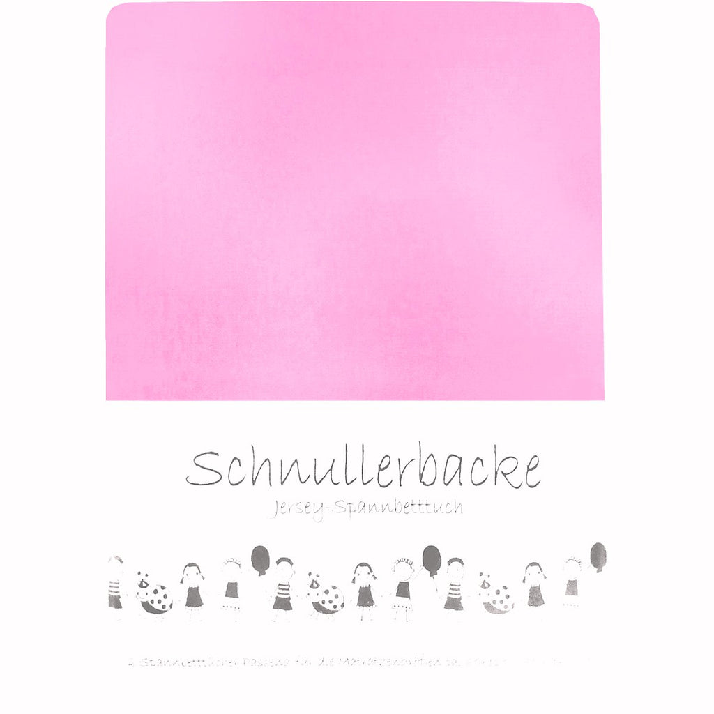 2er Set Baby Jersey Spannbetttuch Schnullerbacke  60/120 x 70/140 cm blütenrosa