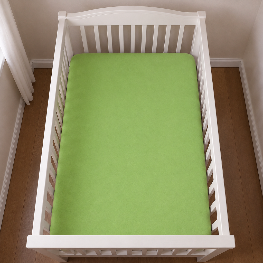 2-pack Baby Jersey Fitted Sheet with Pacifier Clip 60/120 x 70/140 cm Green