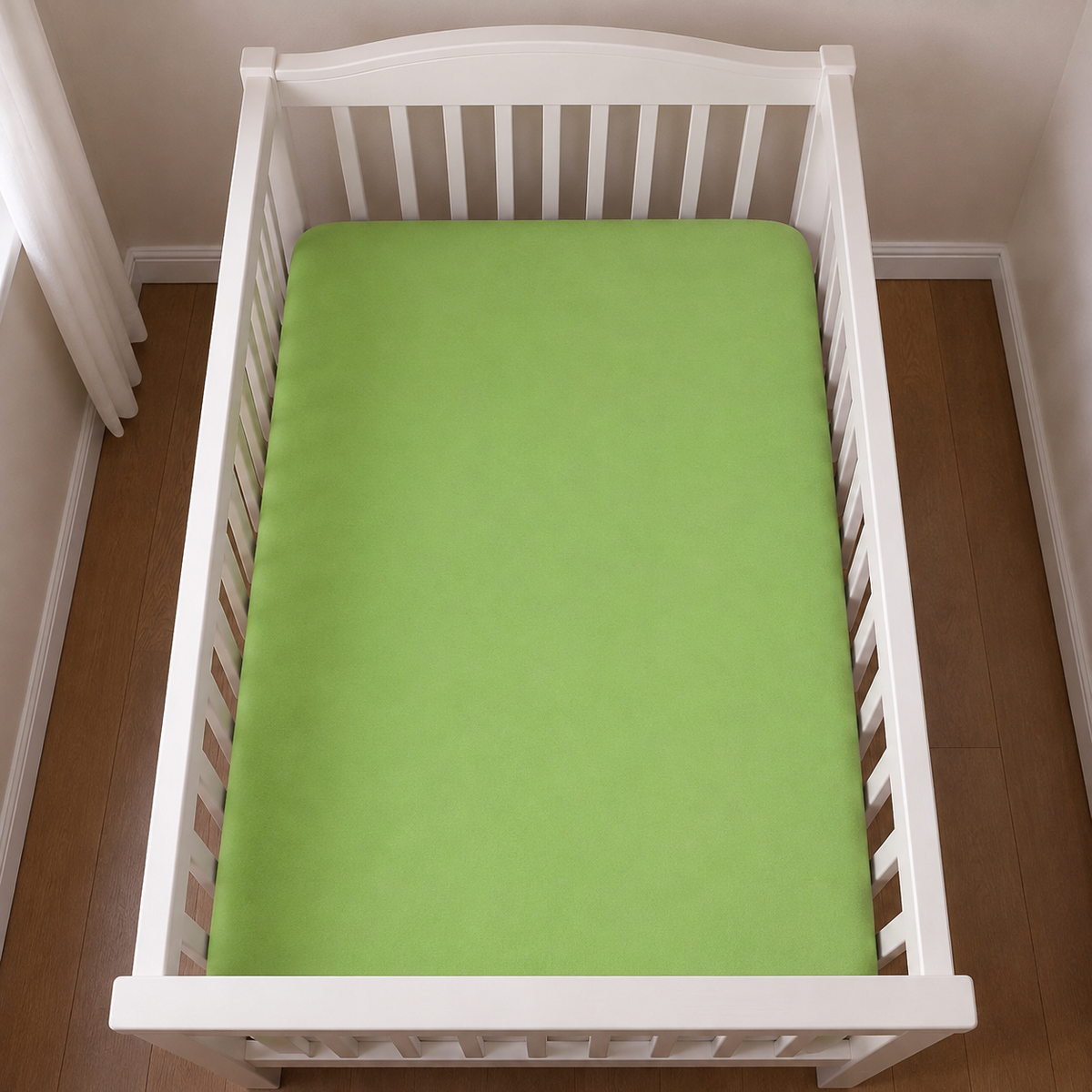 2er Set Baby Jersey Spannbetttuch 60x120 cm - 70x140 cm Grün Baumwolle