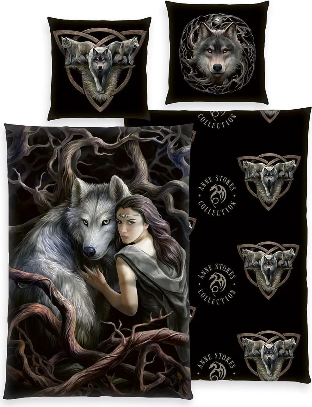 Herding Bettwäsche Set 2 tlg. Anne Stokes 135 x 200