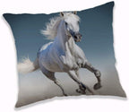 Cushion, cuddly cushion, decorative cushion with horse design, 40 x 40 cm