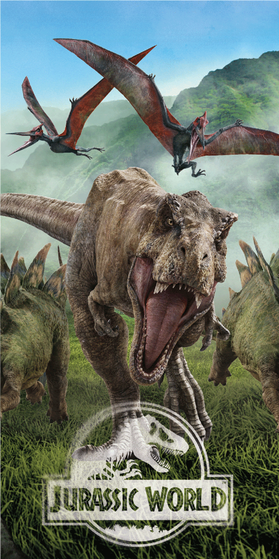 Jurassic World Duschtuch Badetuch Handtuch Strandtuch  70 x 140cm