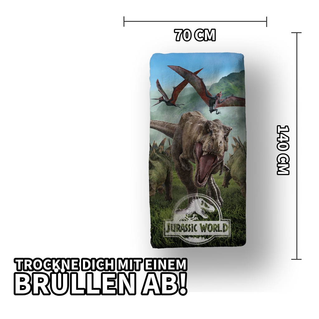 Jurassic World Duschtuch Badetuch Handtuch Strandtuch  70 x 140cm