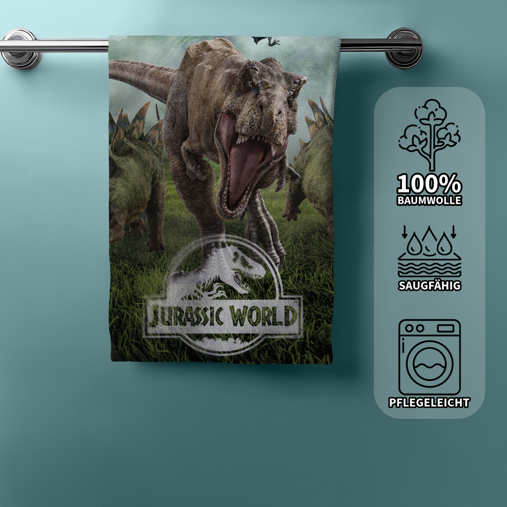 Jurassic World Duschtuch Badetuch Handtuch Strandtuch  70 x 140cm