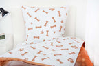 Bettwäsche Set mit Hund Welpe135 x 200 cm 80 x 80 cm 100% Baumwolle