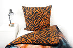 Wende Bettwäsche Set mit Tiger 135 x 200 cm 80 x 80 cm 100% Baumwolle